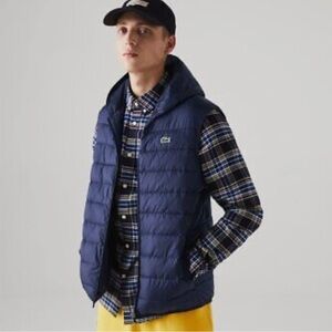 Lacoste Men’s Hooded Quilted Vest Size M L